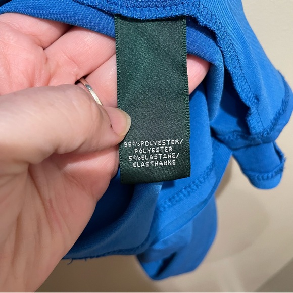 Lauren Ralph Lauren Cowl Neck Sheath Dress Blue Women’s Size 4 - Picture 8 of 8